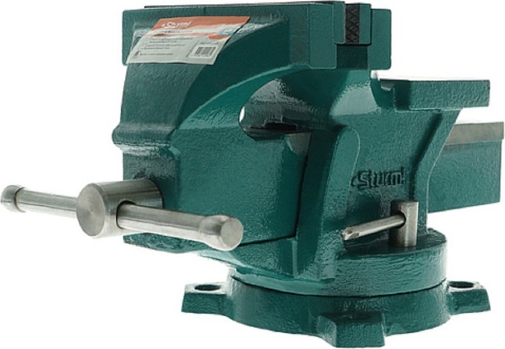 Тиски Sturm 1075-01-125 слесарные 125 мм, поворотные усиленные - изображение 2