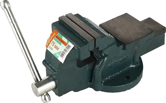 Тиски Sturm 1075-04-75 слесарные 75 мм, усиленные с наковальней