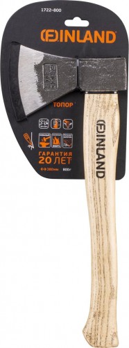 Топор FINLAND 1722 кованый с деревянным топорищем 800г. 1722-800 - изображение 2