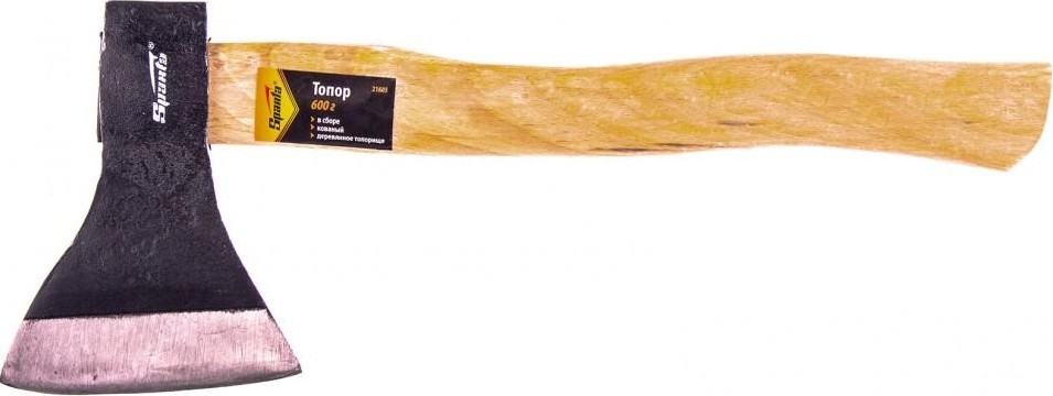 Топор Sparta 600 г в сборе, кованый, деревянное 21605