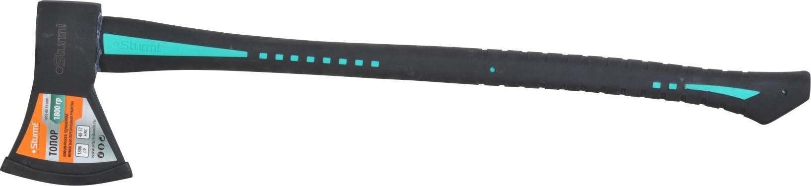 Топор Sturm 1015-08-FR1800 (кованый боек, удлинен. полностью обрезин. рукоятк