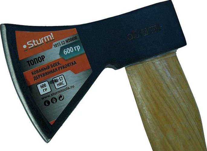 Топор Sturm 1015-52-WD0600 600гр. (кованый боек, деревянная рукоятка) - изображение 3