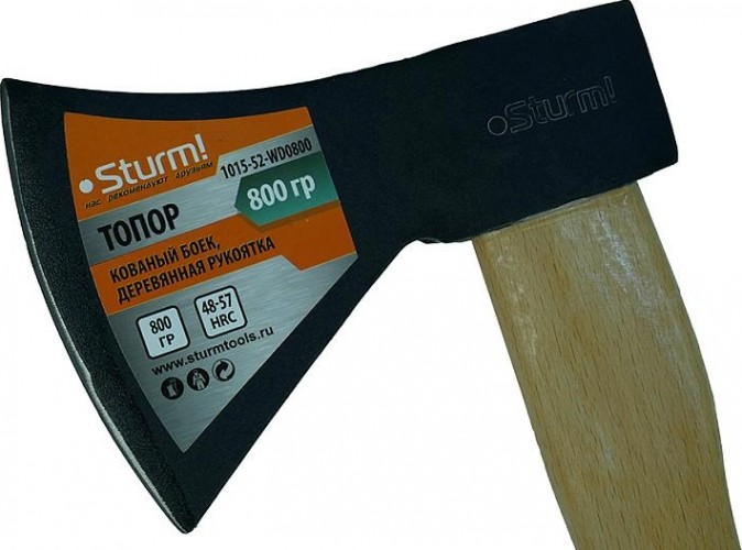 Топор Sturm 1015-52-WD0800 800гр. (кованый боек, деревянная рукоятка) - изображение 3