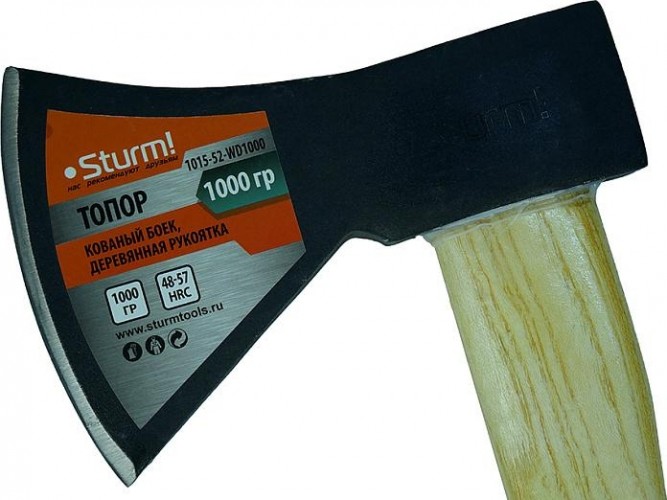 Топор Sturm 1015-52-WD1000 (кованый боек, деревянная рукоятка) - изображение 3