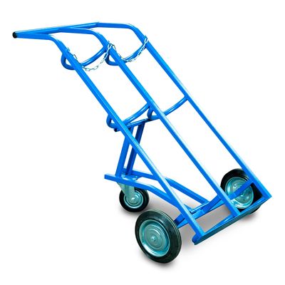 Тележка платформенная TOR ТП-2С (600х900) с бортами из сетки и двумя ручками (колеса 160 мм) - изображение 4