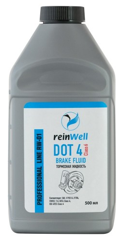 Тормозная жидкость REINWELL DOT 4 CLASS-6 0,5 л 3295