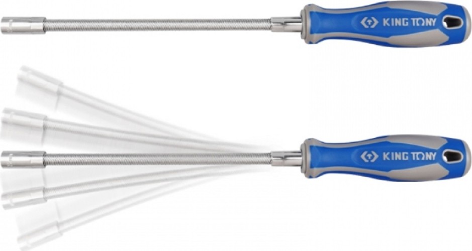 Торцевая отвертка-ключ KING TONY 6,0 мм 190 мм, гибкая, для хомутов 1453-06 - изображение 2