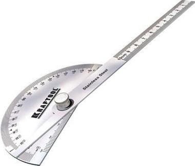 Транспортир KRAFTOOL 34290 200 мм, с линейкой из нержавеющей стали