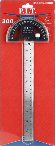 Транспортир P.I.T. HSQR05-0300 с линейкой