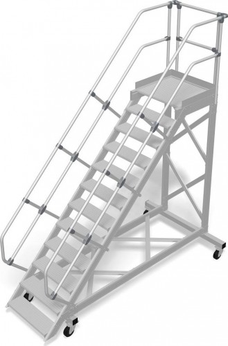 Трап с платформой KRAUSE 12 ступеней, угол наклона 60 град., ширина ступеней 600 мм 828712 828712