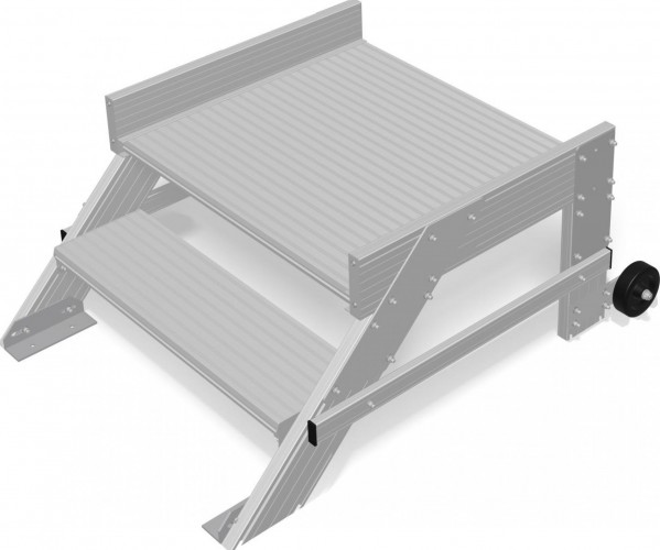 Трап с платформой KRAUSE  2 ступени, угол наклона 45 град., ширина ступеней 1000 мм 810410 810410