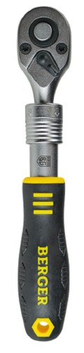 Трещотка BERGER BG2183 телескопическая 1/4" 150-200 мм, 72 зубца