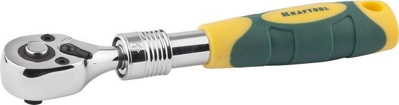 Трещотка для торцовых головок KRAFTOOL "PRO" 1/4", телескопическая ручка, 27798-1/4 27798-1/4