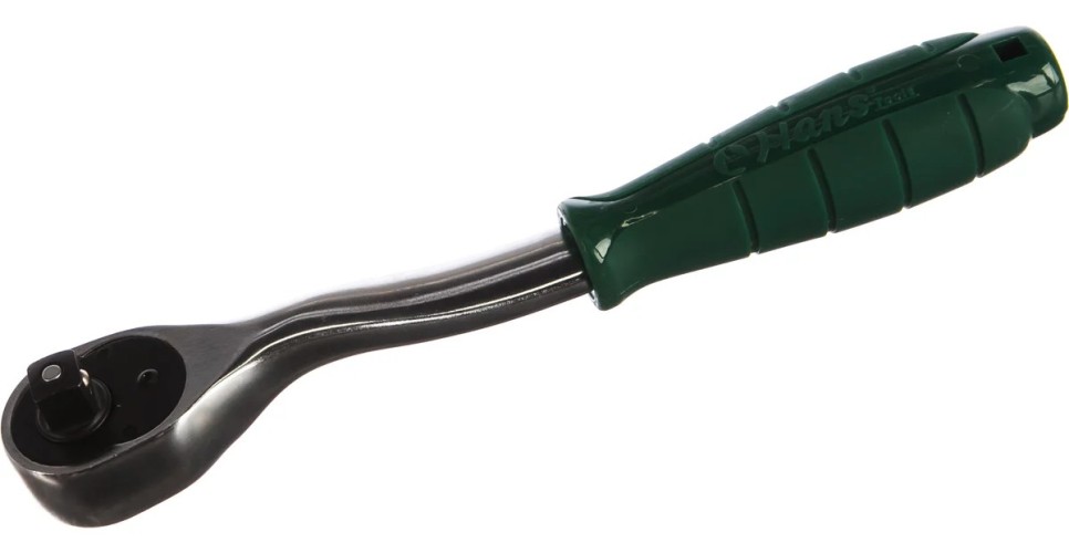Трещотка HANS 3162GQ 3/8" с быстрым сбросом, с изогнутой рукояткой, 72