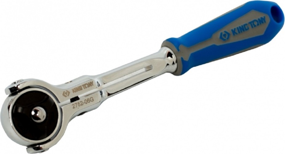 Трещотка KING TONY 2752-06G 1/4", 150 мм, 72 зуба