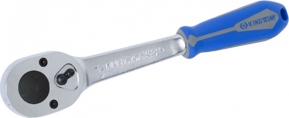 Трещотка KING TONY 3779-08G 3/8", 200 мм, 32 зубца, флажковая, фиксатор