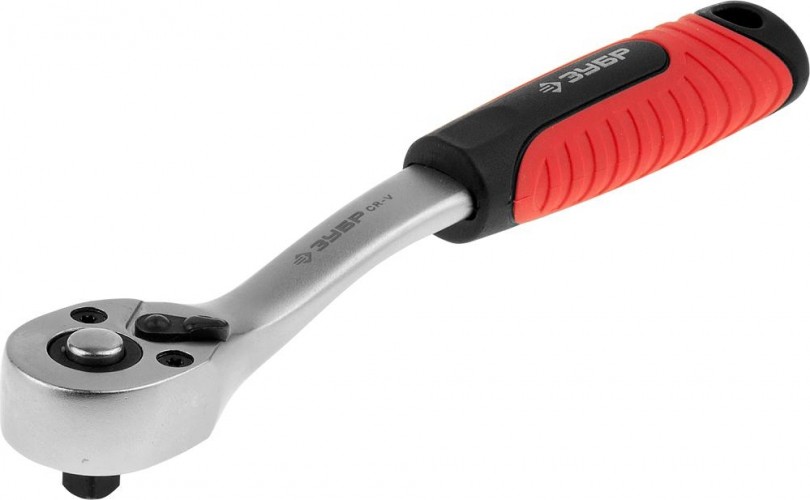 Трещотка ЗУБР ЭКСПЕРТ для торцовых головок 1/4", cr-v, 72 зубца 27730-1/4