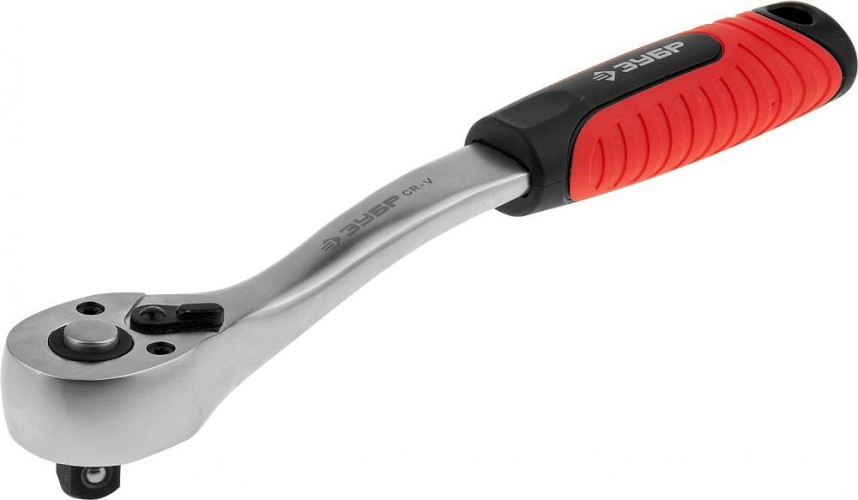 Трещотка ЗУБР МАСТЕР для торцовых головок "эксперт"3/8", cr-v, 72 зубца 27730-3/8