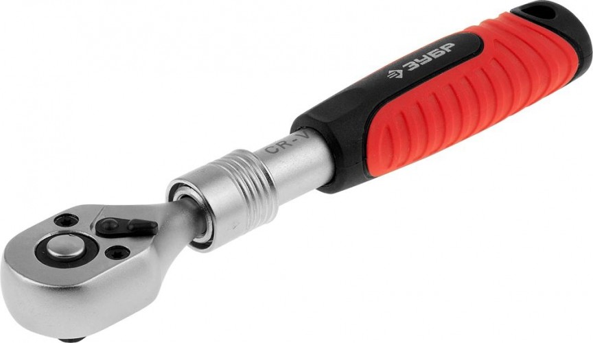 Трещотка ЗУБР МАСТЕР "эксперт" 1/4", телескопическая, cr-v, 72 зубца 27732-1/4