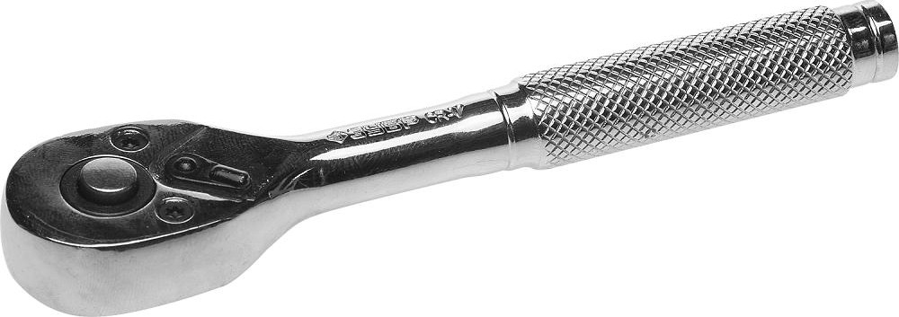 Трещотка ЗУБР МАСТЕР сr-v сталь, 1/4", 72 зубца, цельнометаллическая 27739-1/4