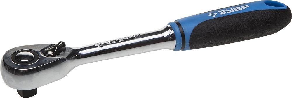 Трещотка ЗУБР ПРОФИ для торцовых головок сr-v сталь, 48 зубцов, 1/4" 27731-1/4