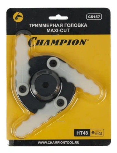 Триммерная головка CHAMPION C5157 ht48 maxi-cut(гайка 3/8"-24unf правая) пластмассов - изображение 5