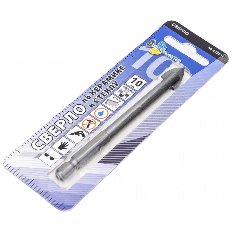 Сверло по керамике и стеклу Trio Diamond 10 мм - изображение 4