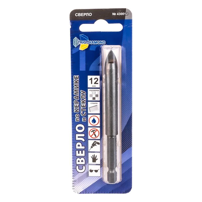 Сверло по керамике и стеклу Trio Diamond 12 мм - изображение 3