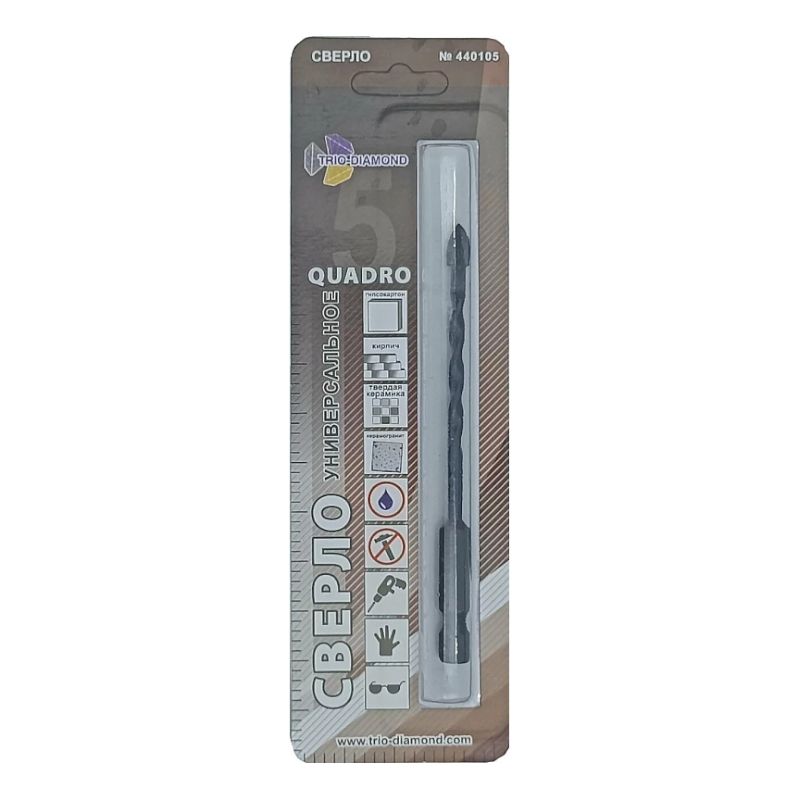 Сверло универсальное квадро Trio-Diamond 5x65 мм 440105