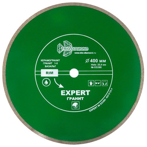 Диск алмазный Trio Diamond Сплошной Эксперт Гранит Hot press 400 мм