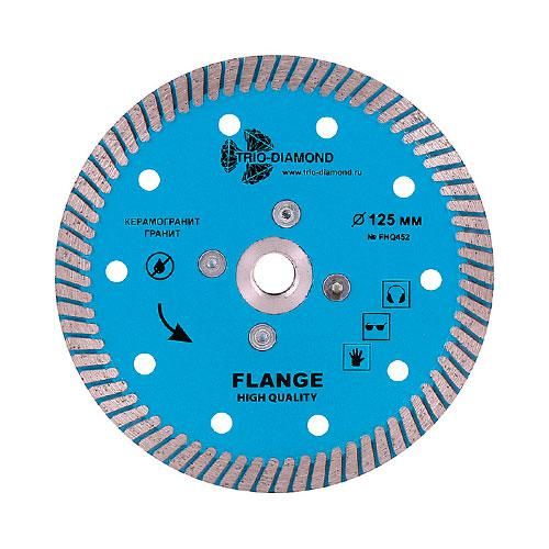 Диск алмазный Trio Diamond Turbo Hot press Гранит с фланцем M-14 125 мм