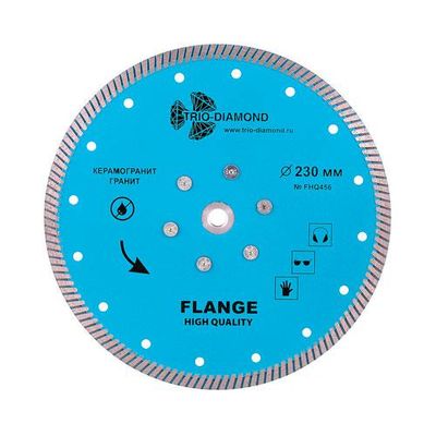 Диск алмазный Trio Diamond Turbo Hot press Гранит с фланцем M-14 65 мм - изображение 7