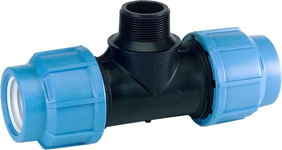 Тройник ДЖИЛЕКС 20 х 1/2" х 20 с наружной трубной резьбой 9430 9430