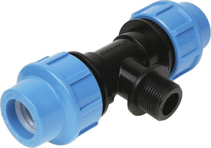 Тройник ДЖИЛЕКС 25 х 3/4" х 25 с наружной трубной резьбой 9435 9435