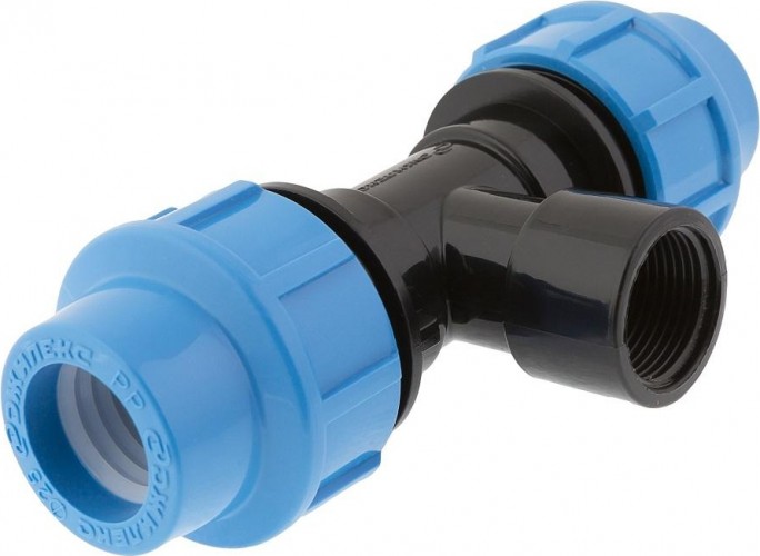 Тройник ДЖИЛЕКС 25 х 3/4" х 25 с внутренней трубной резьбой 9425 9425