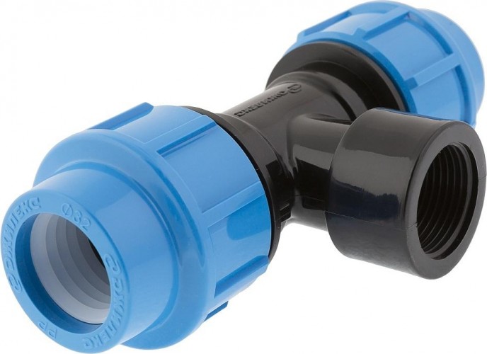 Тройник ДЖИЛЕКС 32 х 1" х 32 с внутренней трубной резьбой 9429 9429