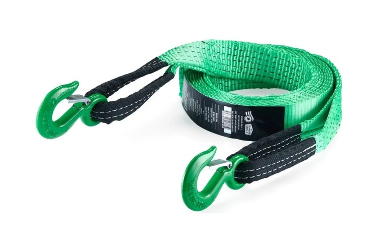 Трос буксировочный HITCH REGULAR 7,5 т, 5,0 м масса авто 2,5 т, лента 50 мм, крюк-крюк SZ071507