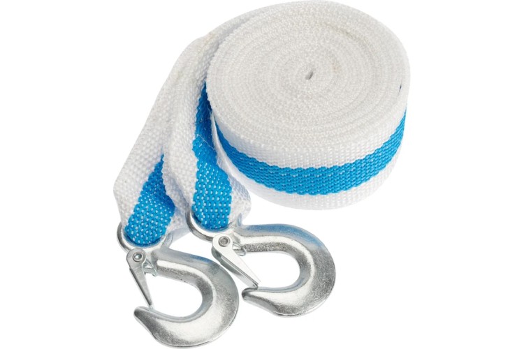 Трос буксировочный REXANT 80-0229 7т, 5м, с двумя крюками, в чехле