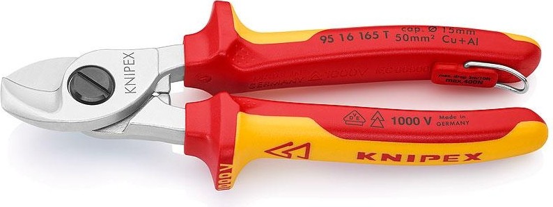 Тросорез KNIPEX 9516165TBK 165 мм, диэлектрический KN-9516165TBK