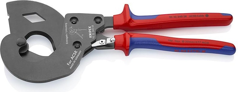 Тросорез KNIPEX 9532340SR для сталеалюминиевого провода ACSR c храповым меха KN-9532340SR