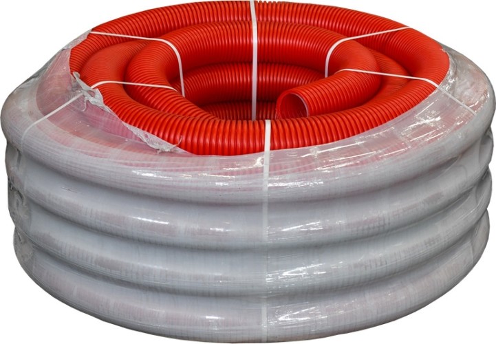 Труба гофрированная IEK ELASTA двустенная ПНД гибкая d110мм (50 м) CTG12-110-K04-050-R