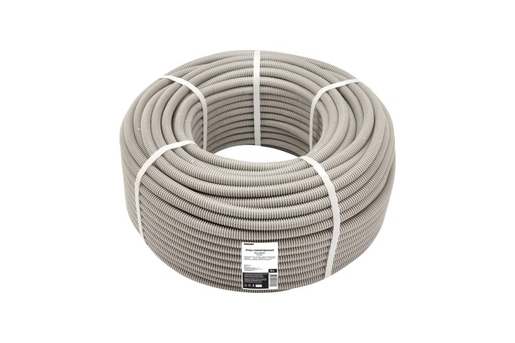 Труба гофрированная REXANT 28-0201-50 из ПВХ с зондом, ø20мм (бухта 50 м/уп) - изображение 2