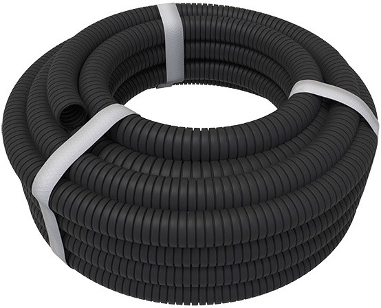Труба гофрированная REXANT 28-0032-3 из ПВХ с зондом, ø32мм, черная (бухта 25 м/уп) - изображение 2