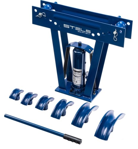 Трубогиб гидравлический STELS 1/2"–2" 12 т, в комплекте с башмаками 18116