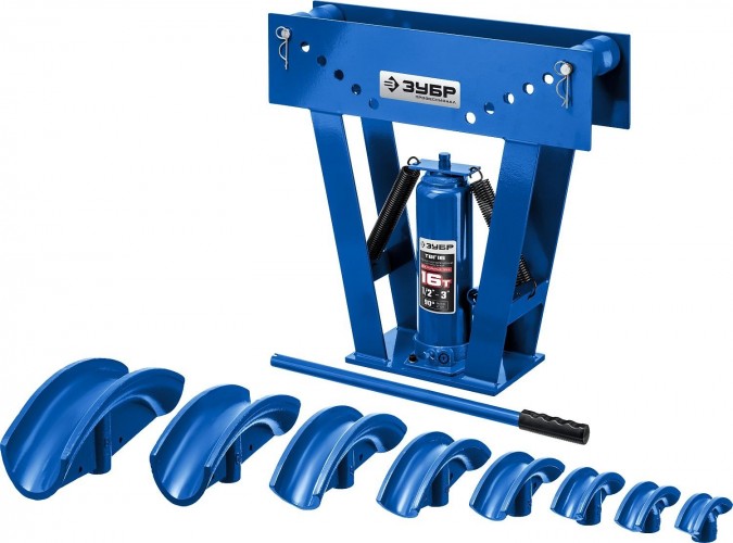 Трубогиб гидравлический ЗУБР ТВГ-16 1/2-3" вертикальный ручной, 16т 43078-16_z01