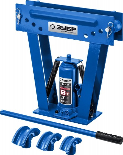 Трубогиб гидравлический ЗУБР ТВГ-8-K 1/2-1" вертикальный ручной в кейсе, 8т 43078-08-K_z01 - изображение 3
