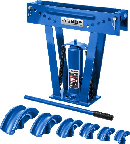 Трубогиб гидравлический ЗУБР ТВГ-8 1/2-1" вертикальный ручной, 8т 43078-08_z01