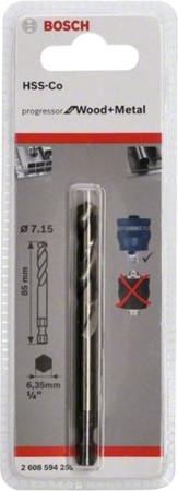 Центрирующее сверло BOSCH 7,15х85 мм HSS-Co PRO 2608594255 - изображение 2
