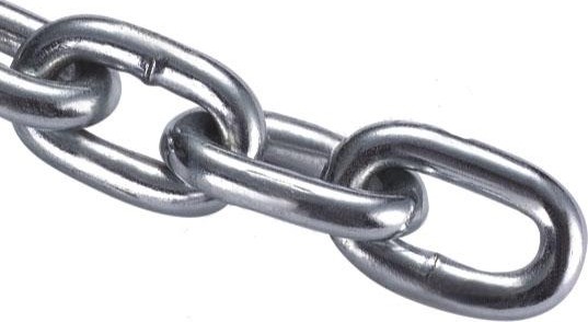 Цепь   2 мм DIN 766 короткое звено из нержавеющей стали А2