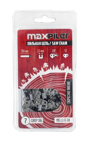 Цепь для пилы MAXPILER MXS-1,3-52-3/8 (Partner.Poulan.Husgvarna120.130.ECHO) - изображение 2